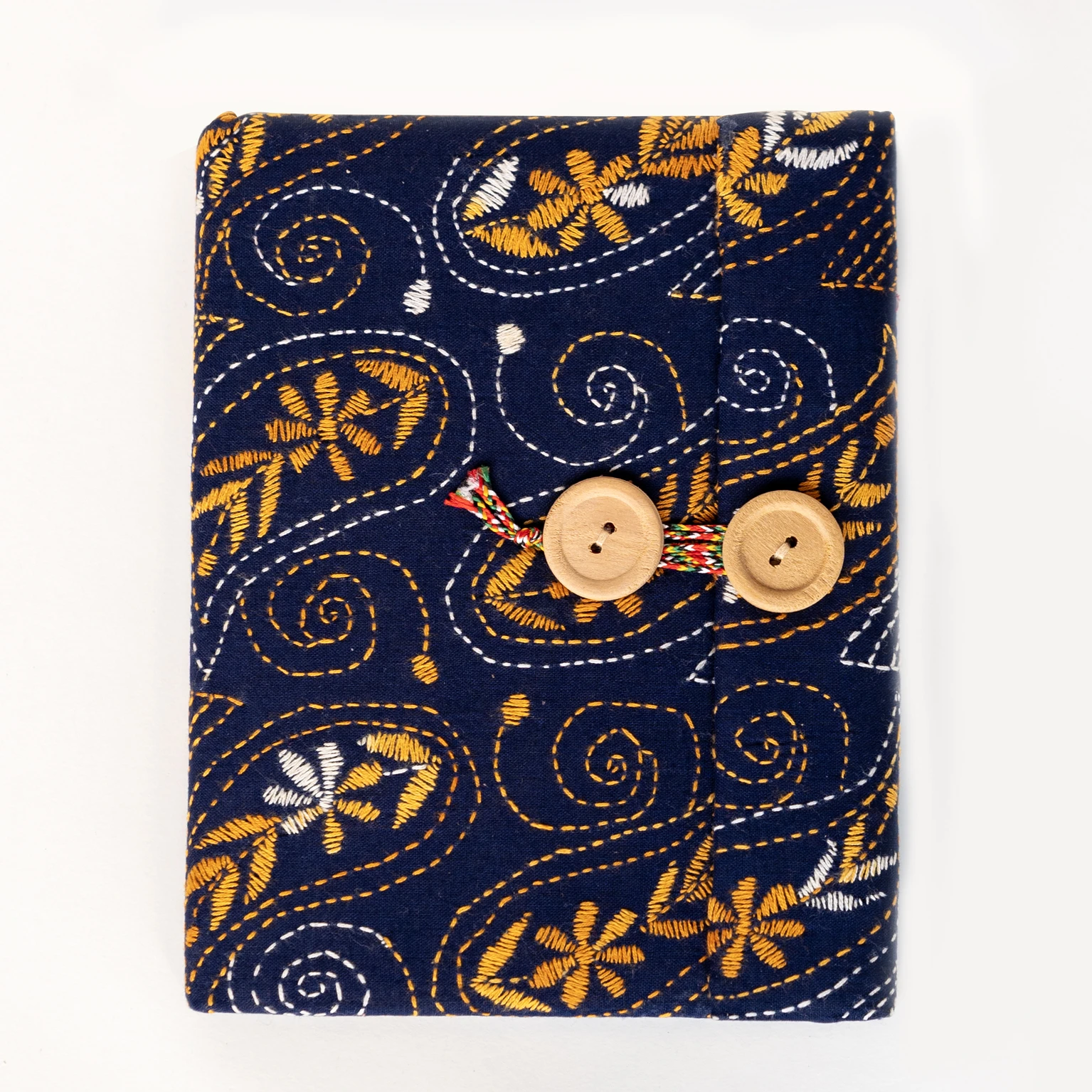 Kantha single bound recycle paper button regular diary