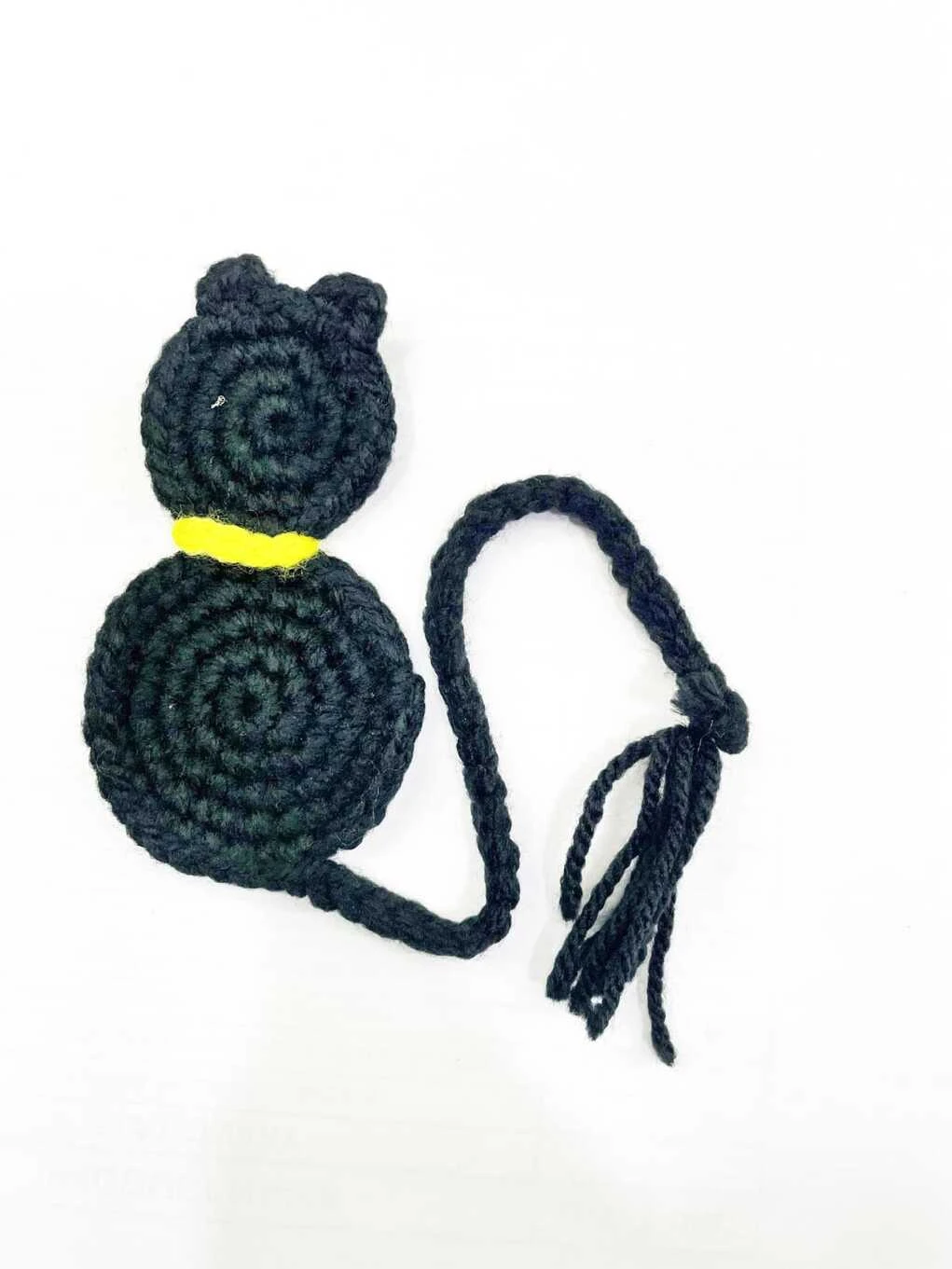 Crochet Black cat bookmark