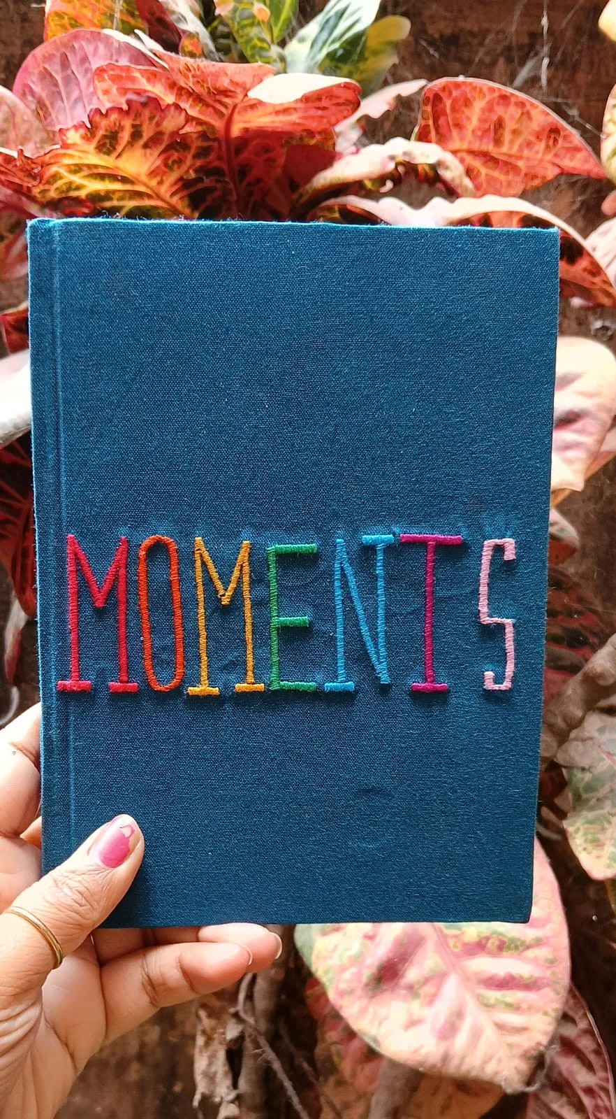 Embroidered 'Moments' Journal