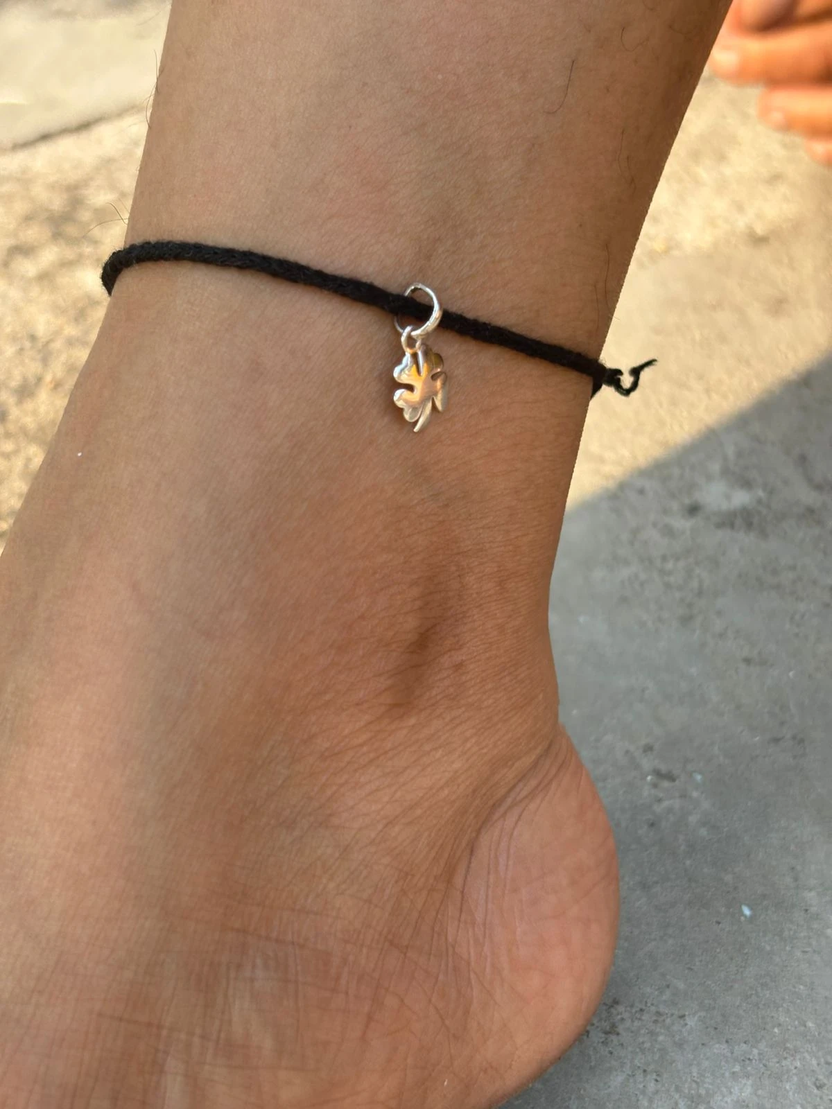 silver 4 clover anklet