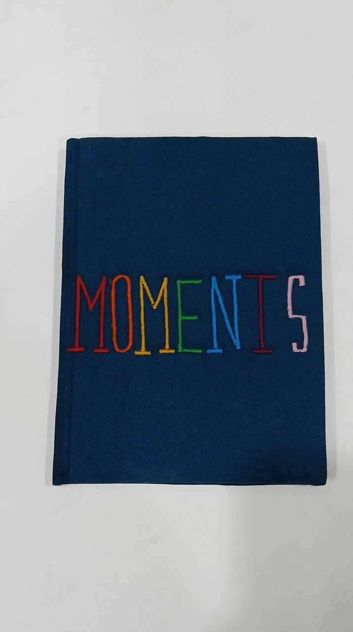 Embroidered 'Moments' Journal(brown)