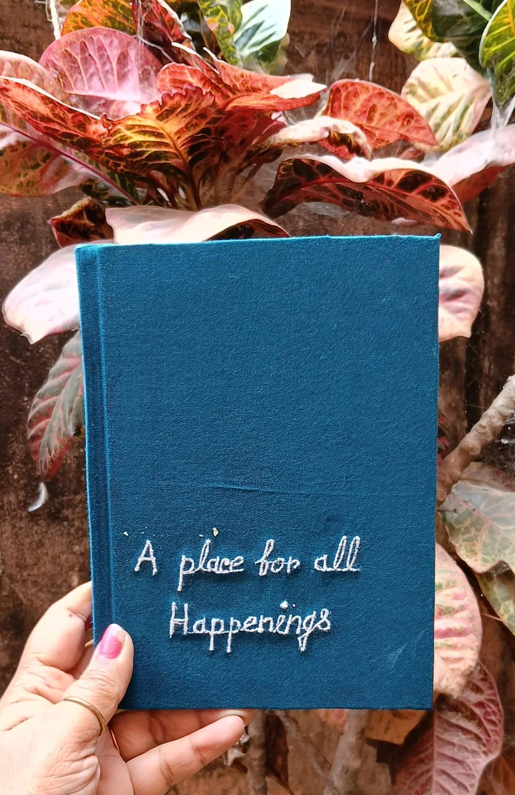 Embroidered A place for all happening(blue)