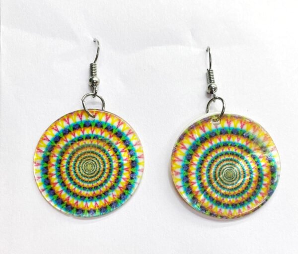 Mother of pearl printed earrings